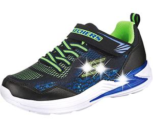 Skechers Boy's Erupters Iii - Derlo Trainers, Black Black Mesh Synthetic Blue Lime Trim Bblm, 4 UK