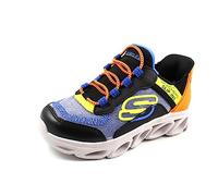 Skechers Boy's Flex Glide Sneakers, Blue Black Synthetic Multi Trim, 13.5 UK Child