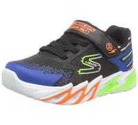 Skechers Kids' Flex-Glow Bolt Trainers Light-Up Slip-On Black/Red