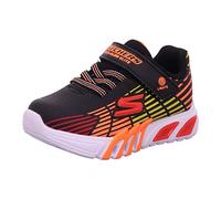 Skechers Boy's Flex-glow Elite Sneaker, Black Synthetic Trim Orange Yellow Trim, 4 UK