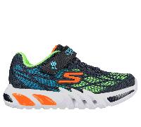 Skechers Flow Glow Elite Jnr NVMT Navy Kids trainers 400137L in a Plain Man-made in Size 27