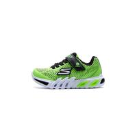 Skechers Boys Flex-Glow Elite Vorlo Sneaker, Lime Synthetic Black Trim, 12.5 UK