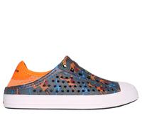 Skechers Boy's Foamies: Guzman Steps - Lil Dino Sandals in Charcoal/Orange, Size 10 | Synthetic, Machine Washable