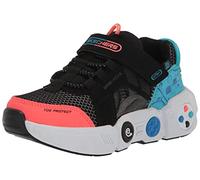 Skechers Boys Gametronix Sneaker, Black Synthetic Mesh Mutli Trim, 3.5 UK