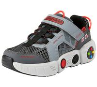 Skechers Boy's Gametronix Sneakers, Grey Synthetic/Black Textile/Multi Trim, 13 UK Child
