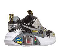 Skechers Boy's Garage Sneaker in Silver/Black, Size 1.5 | Synthetic/Textile