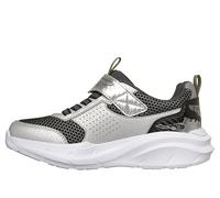 Skechers Boys' Garage Trainer, Silver, 4 UK Child