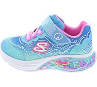 Skechers Boy's Girl's My Dreamers Lil Mermaid Sneaker, Blue Sparkle Mesh/Multi Trim, 7 UK Child