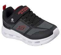 Skechers Boy's Glide-Step Lights Sneakers, Black Synthetic/Textile/Red Trim, 13 UK Child
