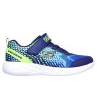 Skechers Boy's GO RUN 600 - Baxtux Sneaker in Navy Blue/Lime, Size 13.5 | Textile/Synthetic, Machine Washable