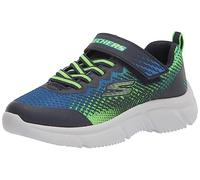 Skechers Boys Go Run 650 Norvo Sneaker, Navy Lime Textile Navy Synthetic Lime Tri, 4 UK