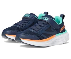 Skechers Boy's Go Run Elevate 2.0 Find My Trainers, Navy Textile/Navy Synthetic/Orange & Blue, 1 UK Child