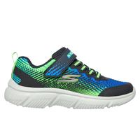 Skechers Boy's GOrun 650 - Norvo Sneaker in Navy Blue/Lime, Size 2 | Textile/Synthetic, Machine Washable