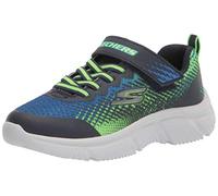 Skechers Boys Go Run 650 Norvo Sneaker, Navy Lime Textile Navy Synthetic Lime Tri, 2 UK
