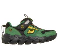 Skechers Boy's John Deere: Mega-Flex Lite - Dozer-Brights Sneaker in Gray/Black, Size 10 | Synthetic/Textile