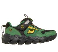 Skechers Boy's John Deere: Mega-Flex Lite - Dozer-Brights Sneaker in Gray/Black, Size 9.5 | Synthetic/Textile