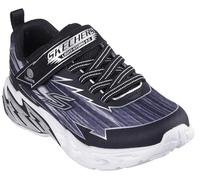 Skechers Boy's Light Storm 2.0 Bolt-Brights Sneaker, Black & Gray Synthetic/Textile/Silver Tri, 1 UK