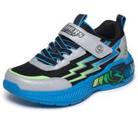 Skechers Boy's S-Lights: Light Storm 3.0 - Prism Tech Sneaker in Silver, Size 9.5 | Synthetic/Textile