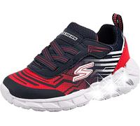 Skechers Boy's Magna-Lights Sneaker, Navy Synthetic Mesh Red White Trim, 11 UK Child