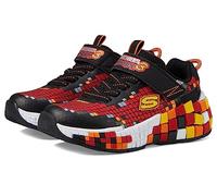 Skechers Boy's Mega-Craft 3.0 Sneakers, Black Synthetic / Red Textile / Orange & Yell, 2 UK Child