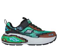 Skechers Boy's Mega-Craft 4K Sneaker in Brown, Size 2 | Synthetic/Textile, Machine Washable