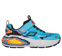 Skechers Boy's Mega-Craft 4K Sneaker in Turquoise/Black, Size 12.5 | Synthetic/Textile, Machine Washable