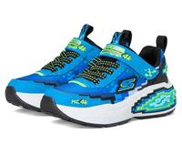 Skechers Boy's Mega-Craft 4K Trainers, Blue Synthetic/Textile/Lime & Black Trim, 11.5 UK Child