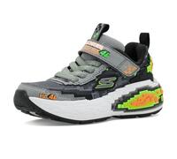 Skechers Boy's Mega-Craft 4K Trainers, Charcoal Synthetic/Textile/Black, Lime, 2 UK Child