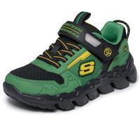 Skechers Boy's Mega-Flex Lite Trainers, Green & Black Synthetic Textile Yellow Tr, 2 UK Child