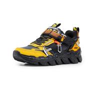Skechers Boy's MEGA-Flex LITE TUFF TOOLZ Trainers, Yellow & Black Synthetic/Charcoal Textile /, 1.5 UK