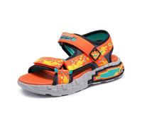 Skechers Boys' Mega-splash 4k Flat Sandals, orange black, 12 UK