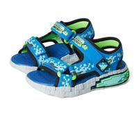 Skechers Baby Boys Mega-Splash 4K Flat Sandal, Blue/Lime, 11 UK Child