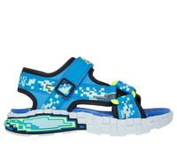 Skechers Boy's Mega-Splash 4K Sandals in Black/Lime, Size 2 | Synthetic, Machine Washable