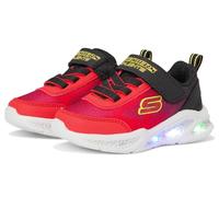 Skechers Boys' Meteor Lights Krendox Trainers, Sports Shoes, Black red, 7 UK Child
