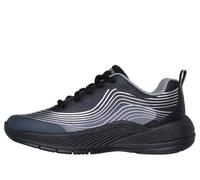 Skechers Boy's Microspec Advance Revconix Sneakers, Black & Charcoal Textile/Synthetic/Silver, 12.5 UK Child