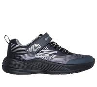 Skechers Boy's Microspec Advance Sneaker in Black/Silver, Size 5.5 | Textile/Synthetic, Machine Washable