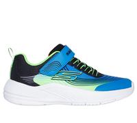 SKECHERS Boys Microspec Advance Trainers Blue/Lime 11K
