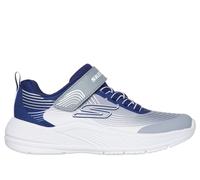 Skechers Boy's Microspec Advance Sneaker in Navy Blue/Light Gray, Size 1 | Textile/Synthetic, Machine Washable
