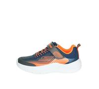 Skechers Boys Microspec Advance Sneaker, Navy Orange, 13.5 UK Child
