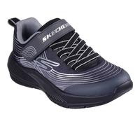 Skechers Microspec Jnr BKSL Black Silver Kids trainers 403926L in a Plain Textile in Size 29