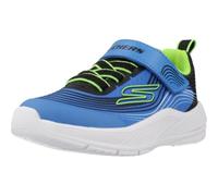 SKECHERS Infant Boys Microspec Advance Trainers Blue/Lime 7K