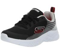 Skechers Microspec Ii Vovrix Trainers, Black Textile/Synthetic/Silver & Red Tri, 11.5 UK
