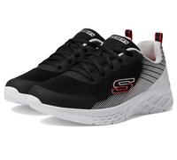 Skechers Boy's Microspec Ii Vovrix Sneakers, Black Textile/Synthetic/Silver & Red Tri, 4 UK Child