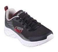 (12 UK Child, Black/Silver/Red) Skechers Boys Microspec II Vovrix Trainers