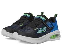 Skechers Boy's Microspec Max Advance Squad-Pacer Sneakers, Black Textile/Synthetic/Blue & Lime Trim, 13 UK Child