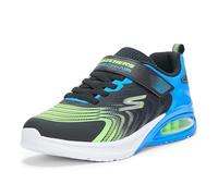 Skechers Boy's Microspec Max Advance Vortivox Sneaker, Black Textile/Blue & Lime Synthetic/Silve, 9.5 UK