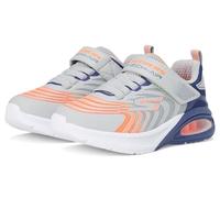 Skechers Boy's Microspec Max Advance Vortivox Sneakers, Grey Textile/Navy Synthetic/Orange & Silv, 10.5 UK Child