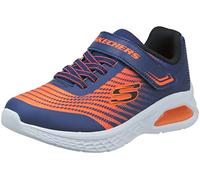 Skechers Boy's Microspec Max Ii Sneakers, Navy Synthetic/Orange Textile/Black Trim, 13 UK Child