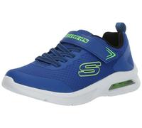 Skechers Boy's Microspec Max Vaptix Sneakers, Blue Textile/Synthetic/Lime Trim, 10.5 UK Child
