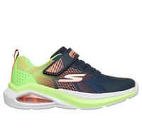 Skechers Boy's Microspec Max Velocity Sneaker in Navy Blue/Lime, Size 9.5 | Textile/Synthetic